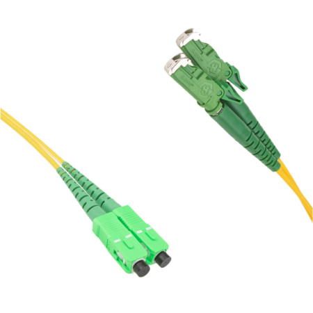 Retelistica - Patch Cord Fibra Optica Datamaxx Duplex Single Mode Manta LSZH semi-tight bufer SC/APC - E2000/APC (LSH/APC) 9/125 10 metri