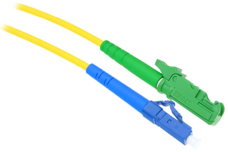 Retelistica - Patch Cord Fibra Optica Datamaxx Simplex Single Mode Manta LSZH semi-tight bufer LC/UPC - E2000/APC (LSH/APC) 9/125 10 metri