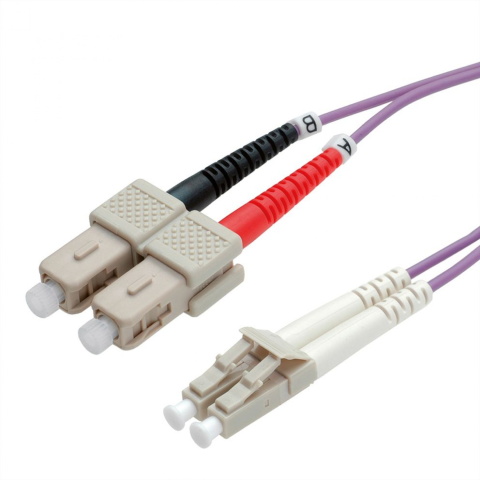 Patch Cord Fibra Optica Datamaxx Duplex Multi Mode OM4 Manta LSZH semi-tight bufer SC/UPC-LC/UPC 50/125 1 metru [2]