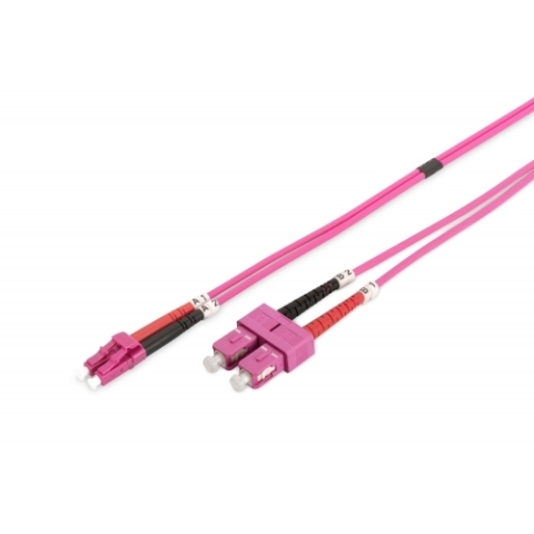 Retelistica - Patch Cord Fibra Optica Datamaxx Duplex Multi Mode OM4 Manta LSZH semi-tight bufer SC/UPC-LC/UPC 50/125 1 metru