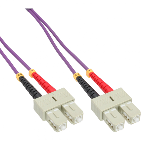 Retelistica - Patch Cord Fibra Optica Datamaxx Duplex Multi Mode OM4 Manta LSZH semi-tight bufer SC/UPC-SC/UPC 50/125 3 metri