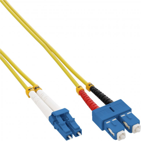 Patch Cord Fibra Optica Datamaxx Duplex Single Mode Manta LSZH semi-tight bufer SC/UPC-LC/UPC 9/125 30 metri [1]