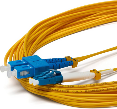 Retelistica - Patch Cord Fibra Optica Datamaxx Duplex Single Mode Manta LSZH semi-tight bufer SC/UPC-LC/UPC 9/125 30 metri