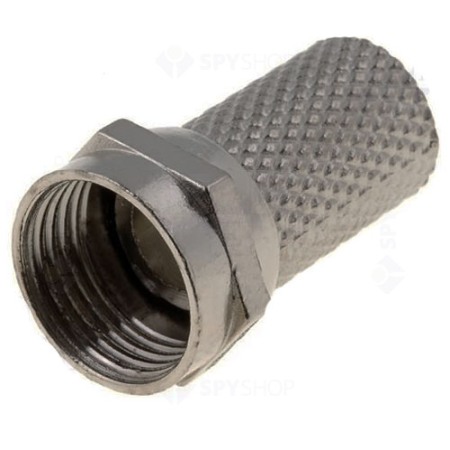 Conectori ( Mufe si Adaptori) - Set 4 x Conector (Mufa) F tata cu filet, 6.7 mm, cu garnitura cauciuc pentru cablu RG6 75 Ohm
