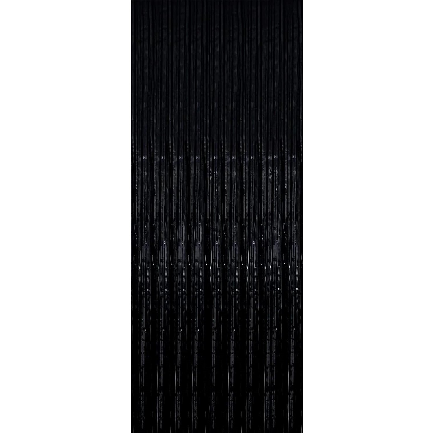 Fete Masa si Perdele Franjurate - Perdea Franjurata, Model Decor Petrecere, pentru Fundal de Poze, Amenajare Colorata a Petrecerii, Dimensiune 100x200 cm, Negru