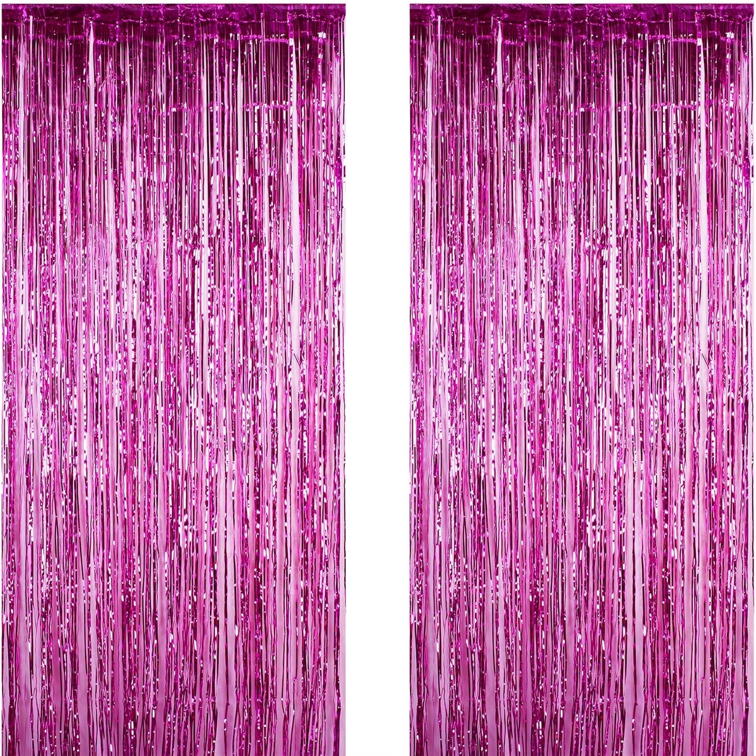 Perdea Franjurata, Model Decor Petrecere, pentru Fundal de Poze, Amenajare Colorata a Petrecerii, Dimensiune 100x200 cm, Roz Inchis [1]