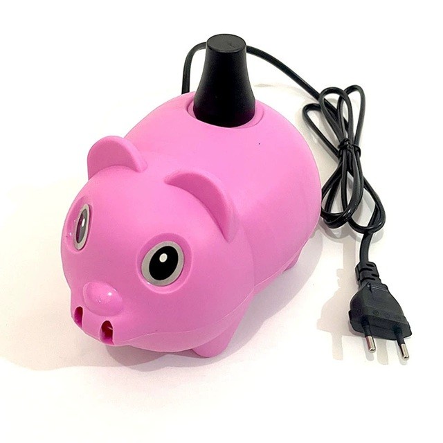 Pompa Electrica Pentru Umflat Baloane, 380 W, din Plastic, Model Porc, Roz [5]