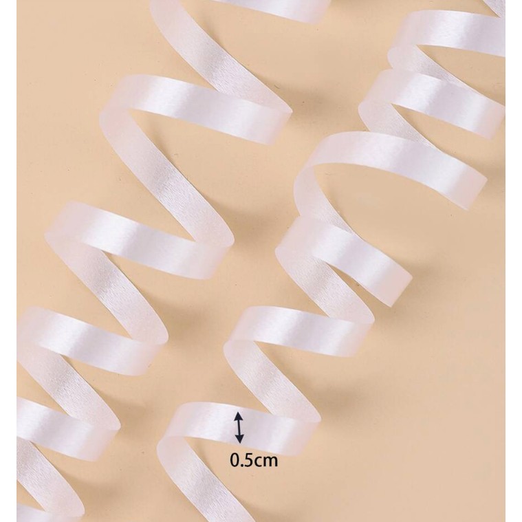 Panglica pentru Baloane, Rola de 200 de Metri, din Rafie, Alba [4]