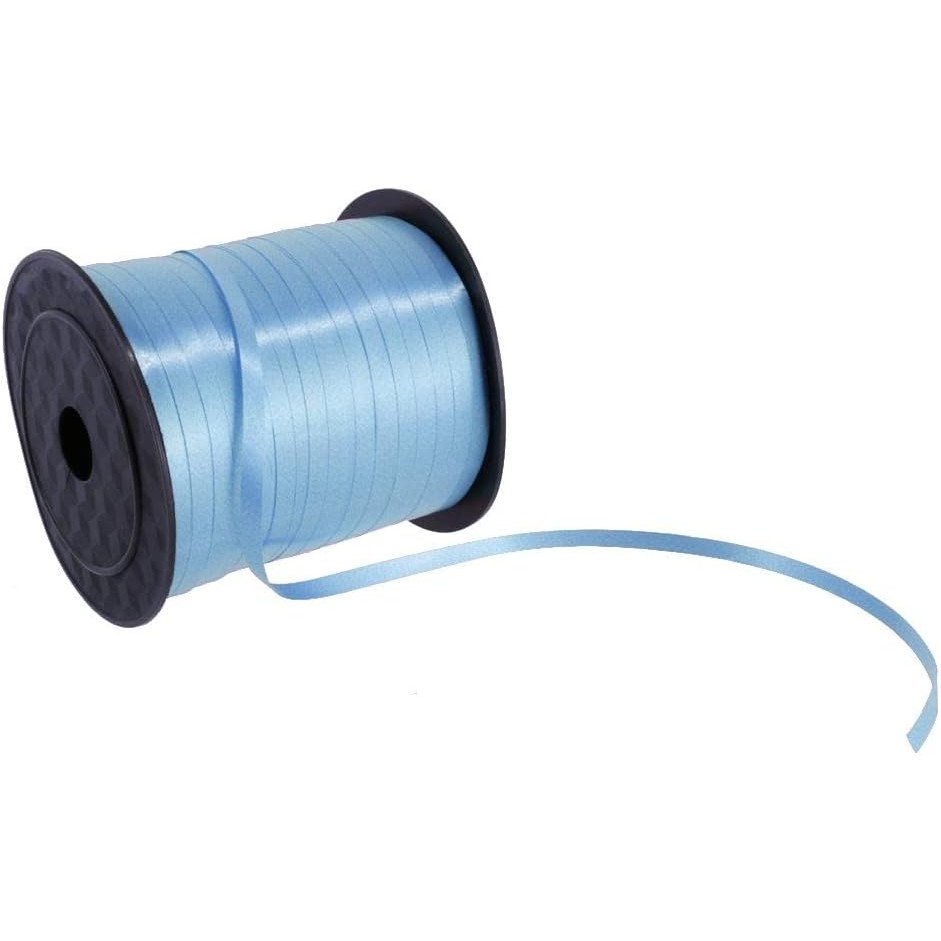 Panglica pentru Baloane, Rola de 200 de Metri, din Rafie, Albastra [4]