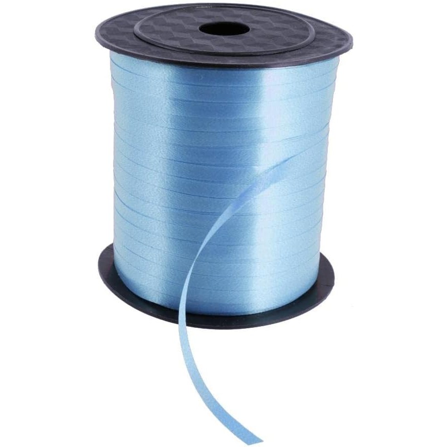 Panglica pentru Baloane, Rola de 200 de Metri, din Rafie, Albastra [6]