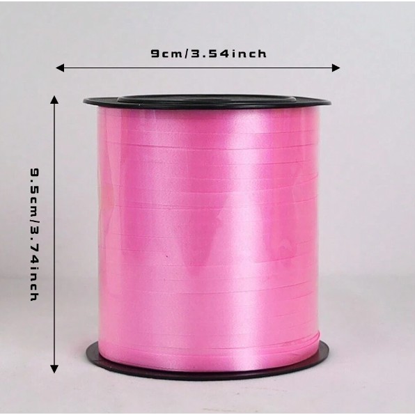 Panglica pentru Baloane, Rola de 200 de Metri, din Rafie, Roz [7]