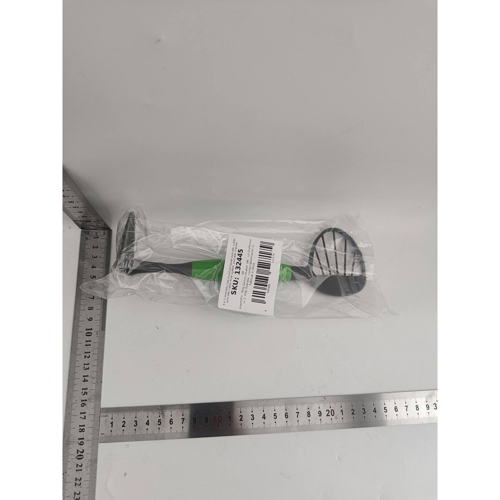 Feliator Multifunctional pentru Avocado, pentru Taierea in Cubulete si Pasare, pentru Bucatarie, Preparare Guacamole, ABS, 24x7x6 cm, Verde [1]