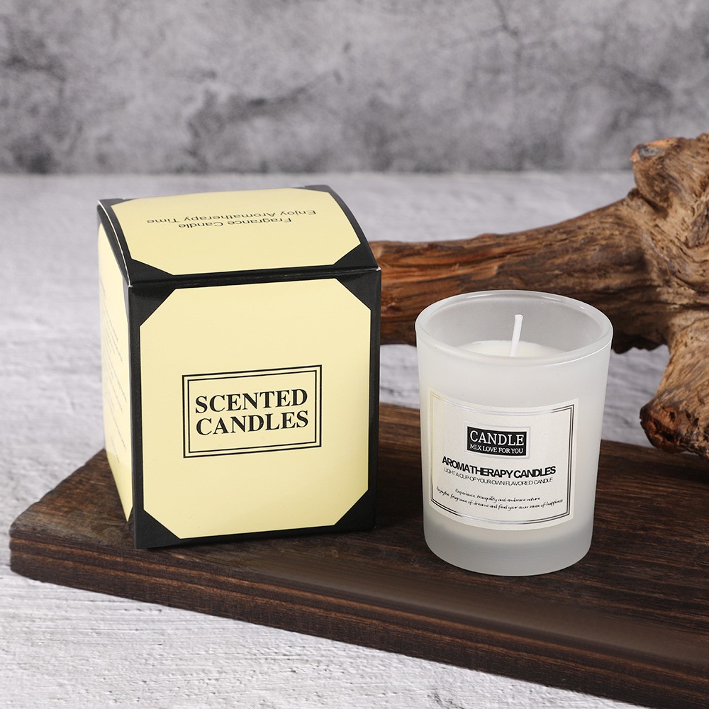 Lumanare Parfumata, Model Borcan Translucid, 6.2 x 5.2 cm, Aroma de Frezie si Pere, Alb [2]