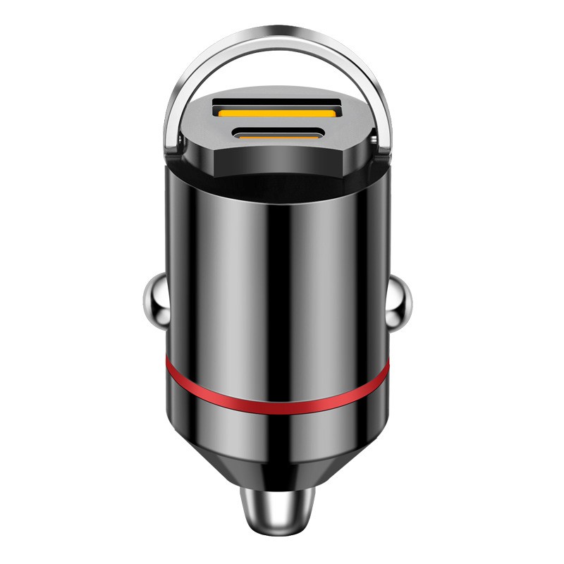 Accesorii Auto - Incarcator Auto 2 in 1, Port USB Fast Charge QC3.0 si Type C, PD 30W, Negru