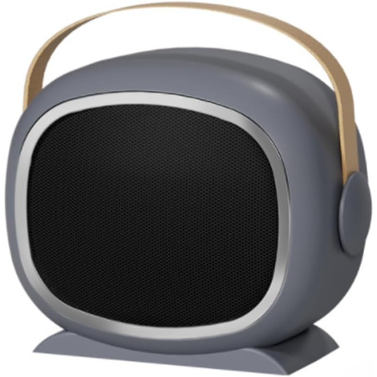 Radiatoare si Seminee electrice - Aeroterma cu Incalzire Ceramica PTC, din ABS, Oprire Automata, Protectie Supraincalzire, 700/1200W, 220V, 21 x 16 x 11 cm, Gri