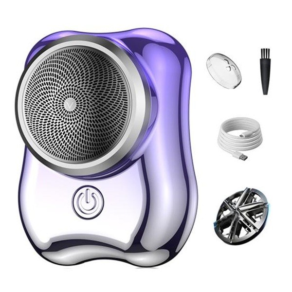 Aparat de Ras Electric, Portabil, Incarcare USB Type-C, Autonomie &amp;gt;60 min, 6.5 x 4.5 x 4 cm, 5V, 3.7W, Mov [7]