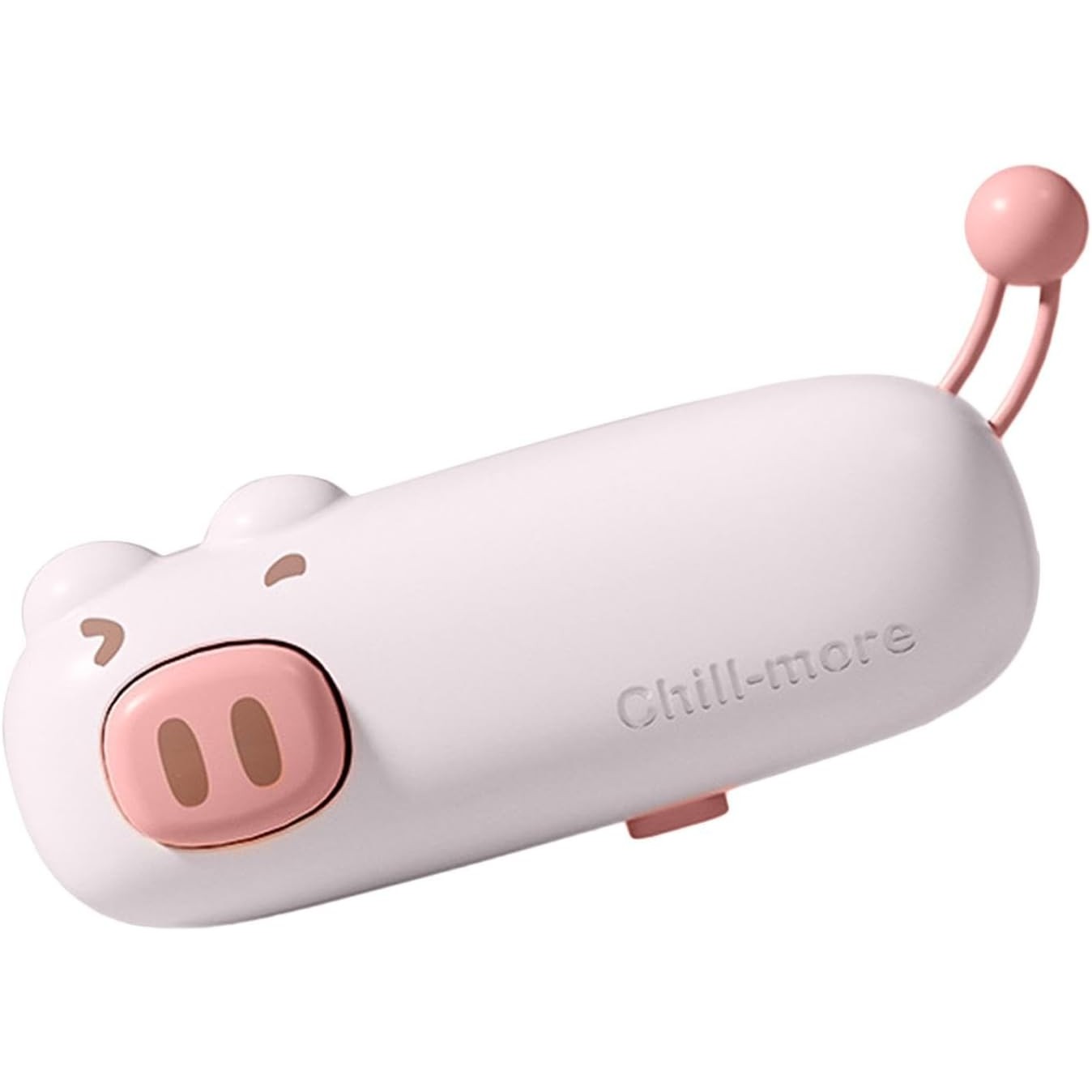 Articole pentru Bucatarie - Aparat de Sigilat Ambalaje, Incarcare USB Tip C, 400 mAh, 10.2 x 3.7 x 4.3 cm, Model Porc, Roz