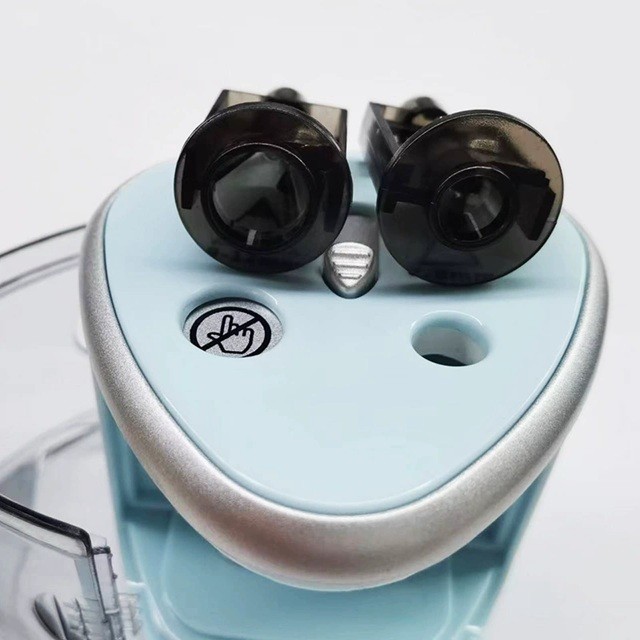 Ascutitoare Electrica cu 2 Gauri, Gri, Baterii 4 x AA (neincluse), 7.5 x 7.5 x 7.5 cm, Albastru [3]