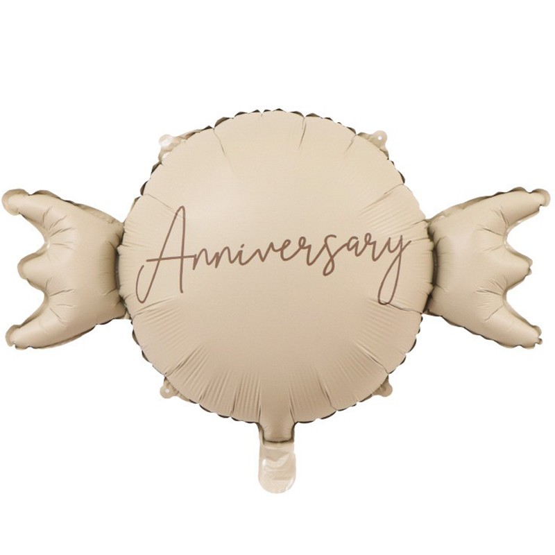 Figurine si Baloane 3D - Balon din Folie Metalizata, Figurina Animata, Model Bombonica Aniversara, 69 x 49.5 cm, Ambalaj Individual, Pai Inclus, Umflare cu Aer sau Heliu, Maro