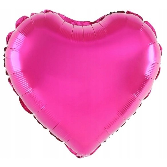 Figurine si Baloane 3D - Balon din Folie Metalizata, Figurina Inimioara, Model Simplu, Tematica Iubire, 40 cm, Ambalaj Individual, Pai Inclus, Umflare cu Aer sau Heliu, Roz