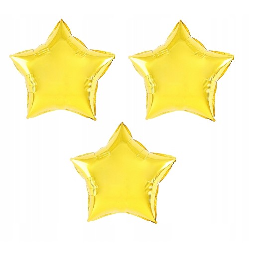 Balon din Folie Metalizata, Figurina Stea, Model Simplu, Tematica Aniversare, 40 cm, Ambalaj Individual, Pai Inclus, Umflare cu Aer sau Heliu, Auriu [2]
