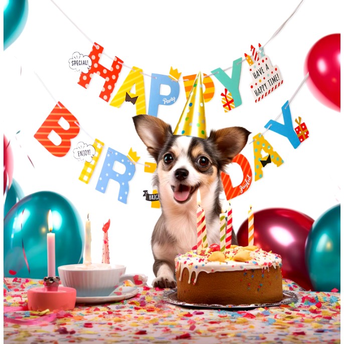 Banner Happy Birthday 100x200 cm, Rola de Ata Inclusa, Tematica Aniversare, Multicolor [3]