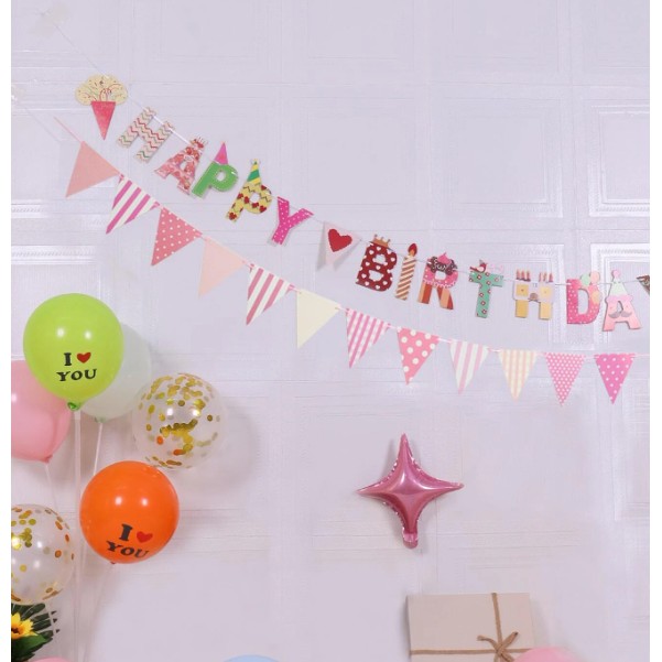 Banner Happy Birthday 100x200 cm, Rola de Ata Inclusa, Tematica Candy, Multicolor [1]