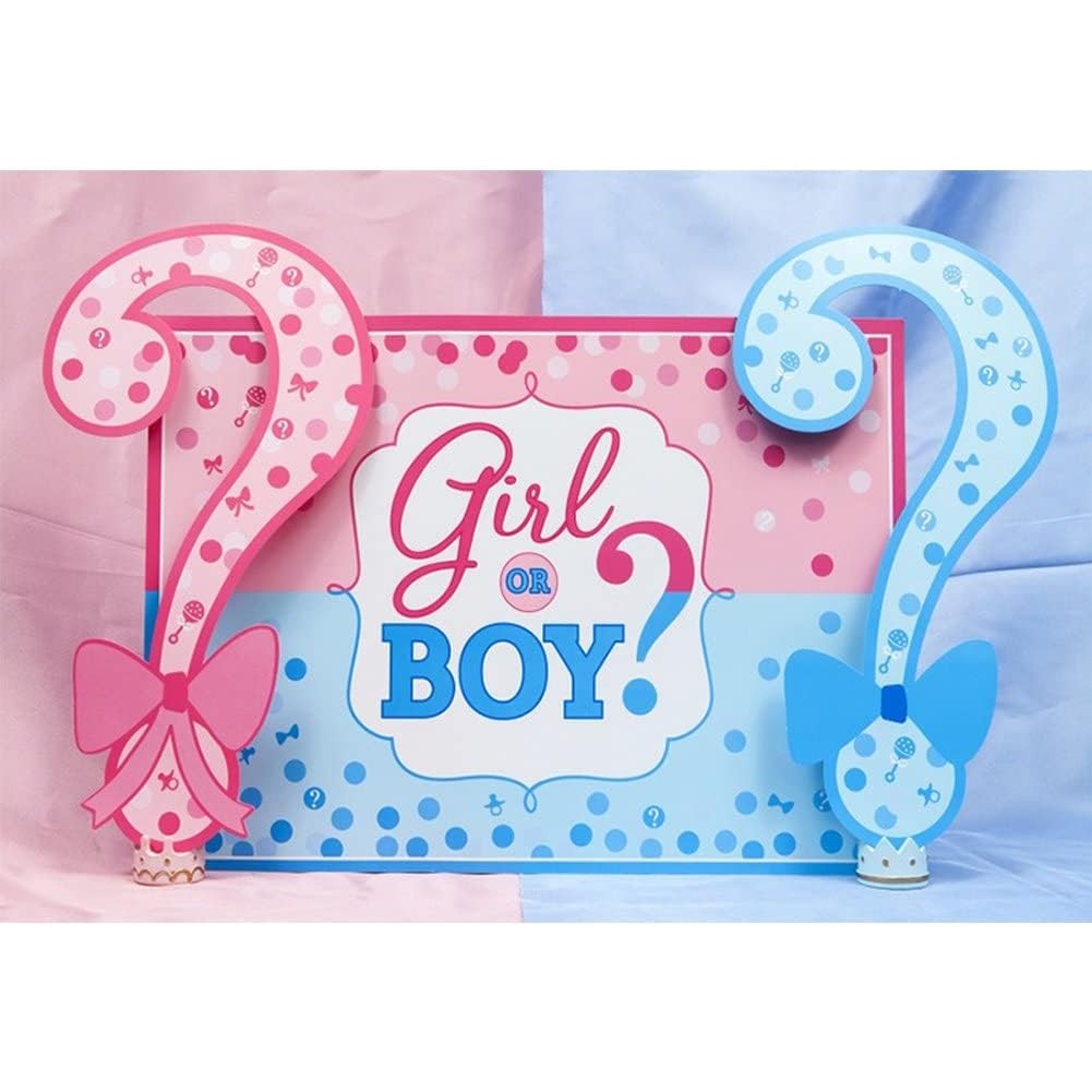 Banner pentru Petrecere, Model Girl or Boy, Tematica Gender Reveal, 150 x 100 cm, Albastru Roz [6]
