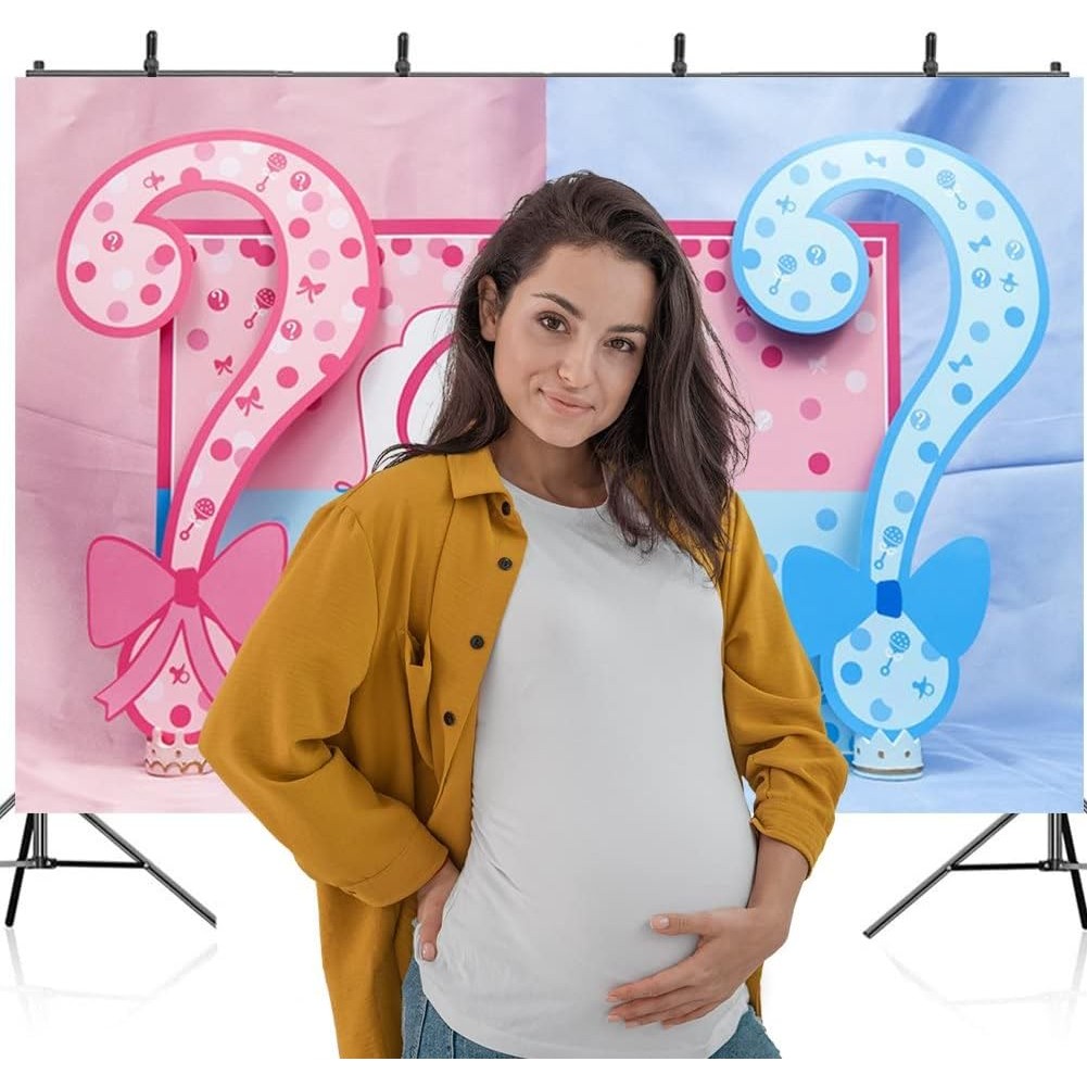 Banner pentru Petrecere, Model Girl or Boy, Tematica Gender Reveal, 150 x 100 cm, Albastru Roz [5]
