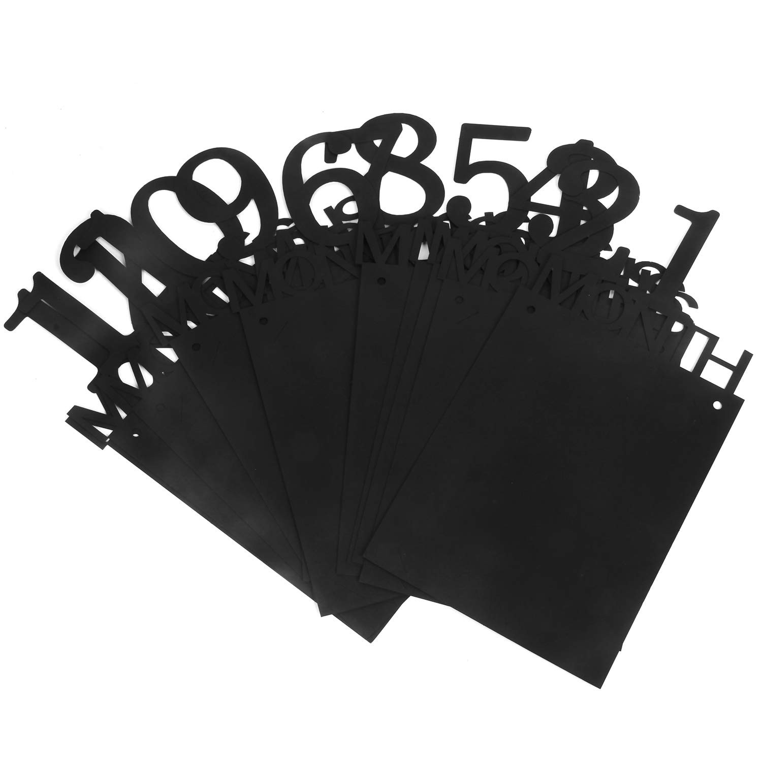 Banner pentru Poze, 15.2x10.2 cm, Tema Prima Aniversare, Model Primele 12 Luni, Rola Ata Inclusa, Negru [1]