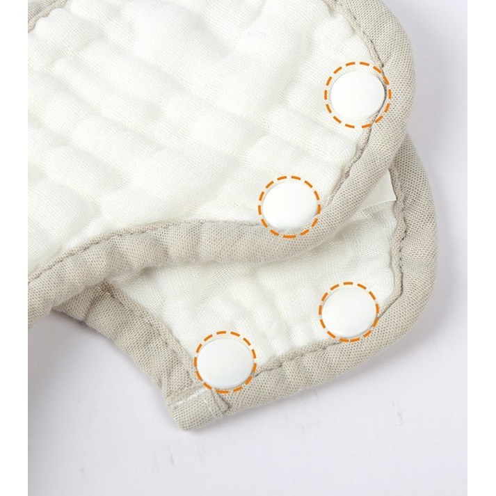 Baveta Tip Floare, din Bumbac, pentru Copii 0-12 Luni, Rezistenta la apa, 8 Straturi, Model Tricotat cu Cirese, 26 x 29 cm, Alb [5]