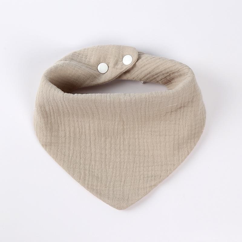 Baveta Triunghiulara, din Bumbac, pentru Copii 0-12 Luni, 33x32 cm, Rezistenta la Apa, Crem [2]