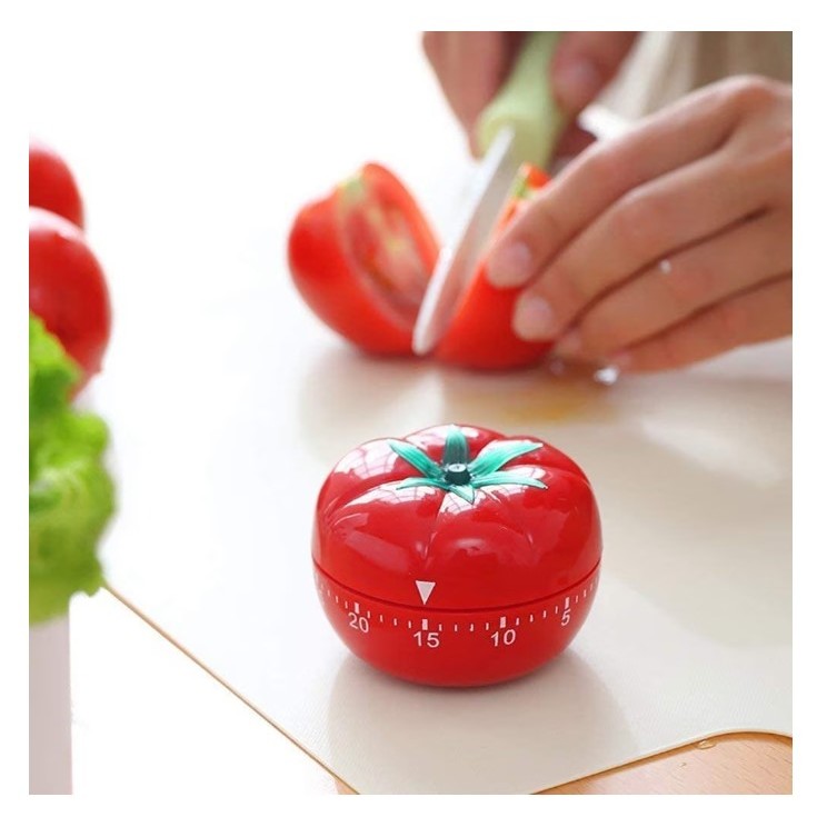 Cronometru mecanic de bucatarie forma de rosie, 60 de minute, 6.3 x 4.5 cm, material ABS, rosu [6]