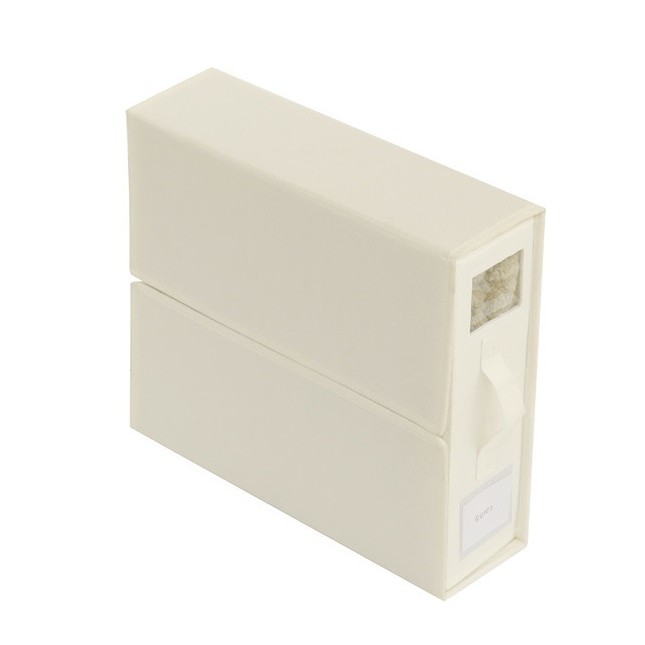 Articole pentru Casa si Curatenie - Cutie Depozitare Lenjerii de Pat, Pliabila, Capacitate 18l, 38x33x12 cm, din Panza Oxford cu PP Incorporat, Fereastra Vizibila, Alb Ivoir