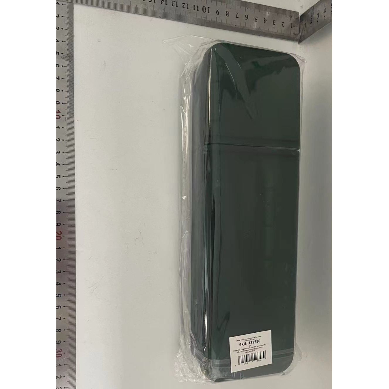 Cutie Organizatoare pentru Cabluri, din Plastic, 28 x 9 x 6 cm, Verde [1]