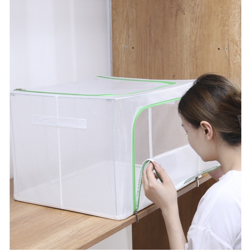 Cutie de Depozitare, pentru Camera Copiilor, 100L, din PVC, Model Unicorn, 60 x 42 x 40 cm, Transparent [3]