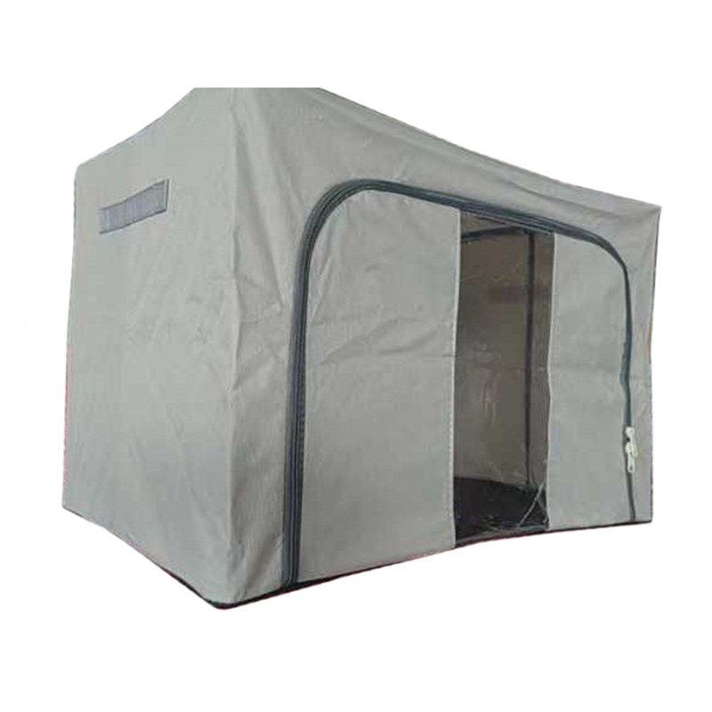 Articole pentru Casa si Curatenie - Cutie de depozitare Pliabila, Cadru Metalic, cu fermoar, 100 L, material Textil, 60 x 42 x 40 cm, suport de baza din plastic stabil, Gri deschis