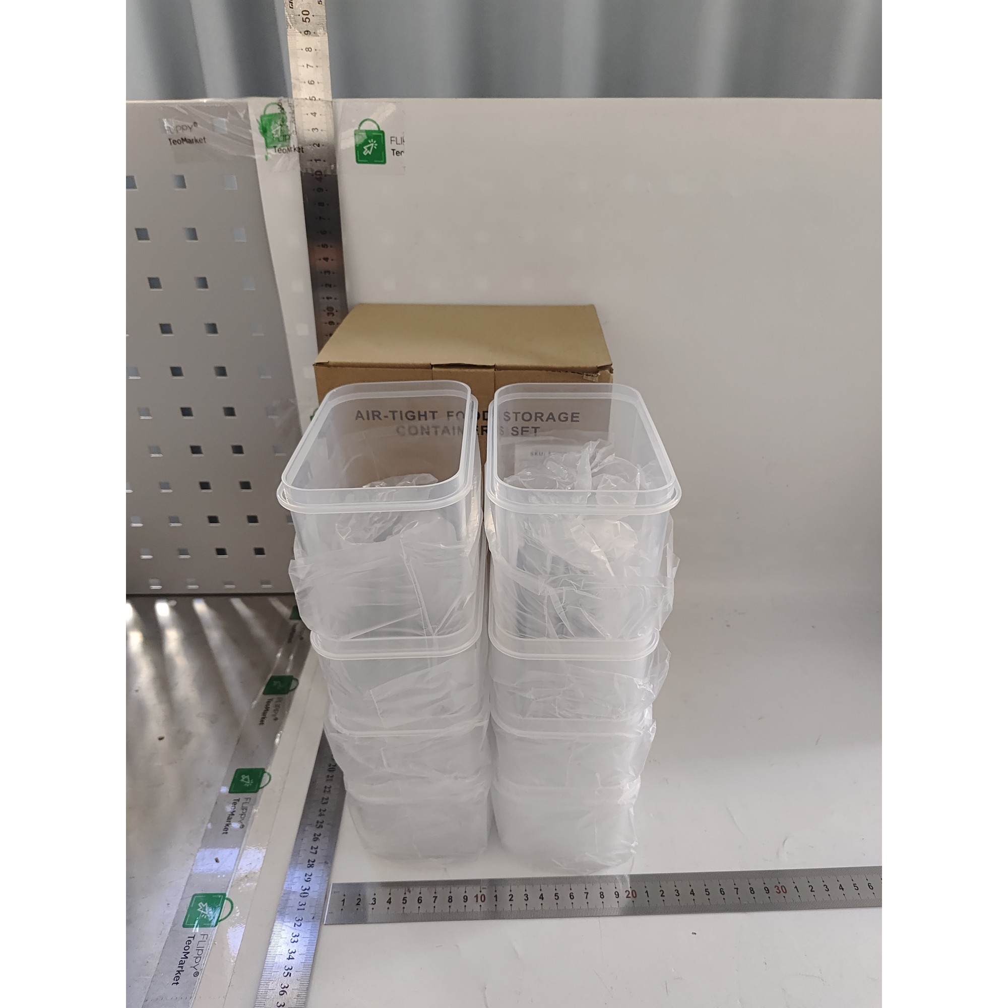 Cutii de depozitare alimente, Set din 8 Cutii pentru Condimente, Cereale, Cutii pentru Bucatarie, din Plastic PP, Cutii Alimentare, Diferite Dimensiuni, Transparente [7]