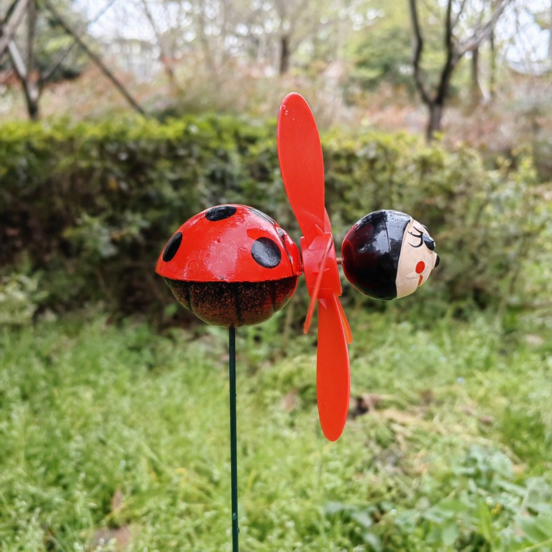 Set 4 Figurine, Decoratiuni de Gradina, Tip Morisca de Vant, Model Insecte, 57 x 12 cm, Multicolor [1]