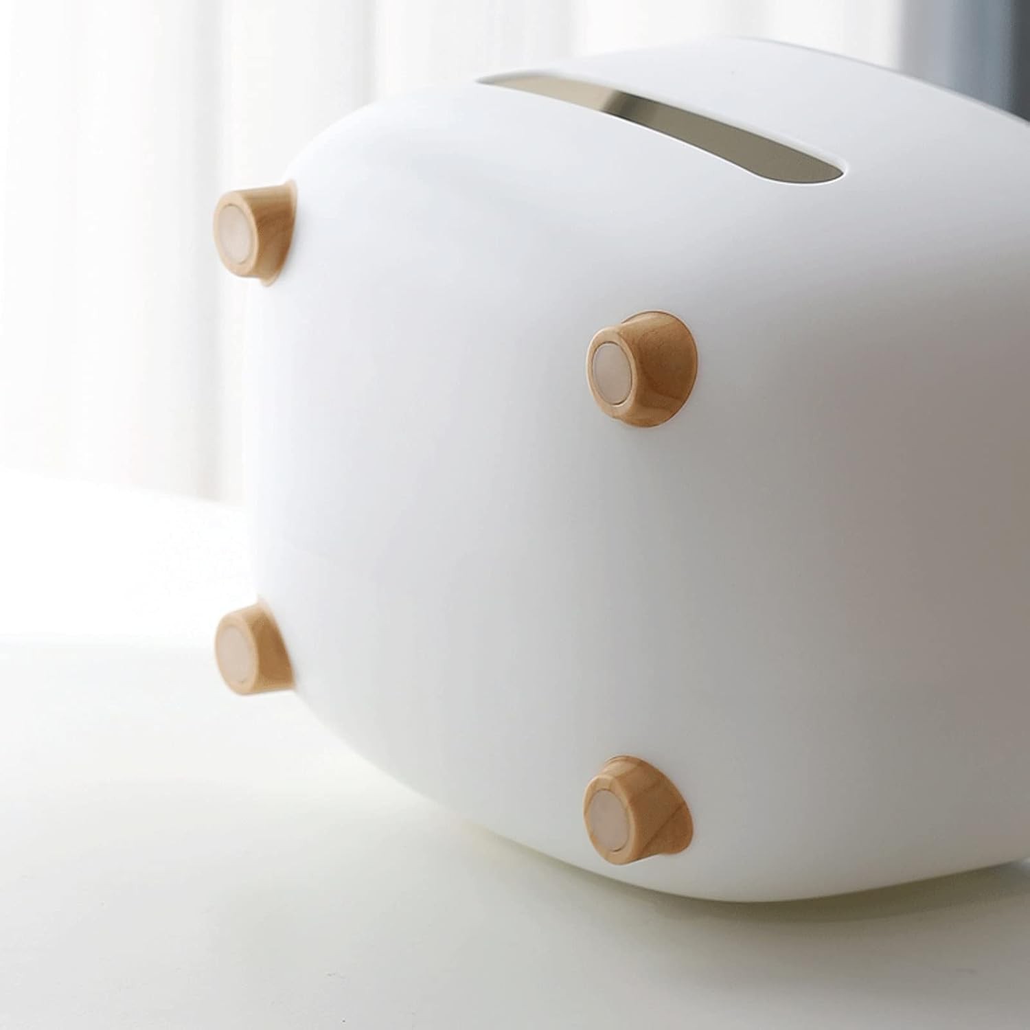 Suport pentru Servetele, Cutie Multifunctionala, Design Minimalist, ABS, cu Suport pentru Obiectele Personale, pentru Birou, 21x12x12 cm, Gri [1]