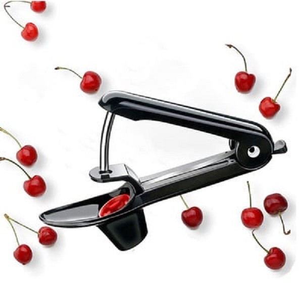 Dispozitiv de Scos Samburi, Manual, cu 1 Gaura, pentru Cirese/Masline, 20.5 x 3.8 x 13 cm, din ABS+Otel Inoxidabil, cu Maner, Negru [8]