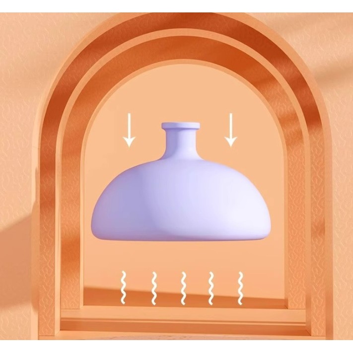 Dispozitiv Terapeutic Sputa, Cupa pentru Terapie Toracica, Dispozitiv de Eructare, pentru Adulti si Copii, 10 x 6.5 cm, din Silicon, Mov [4]