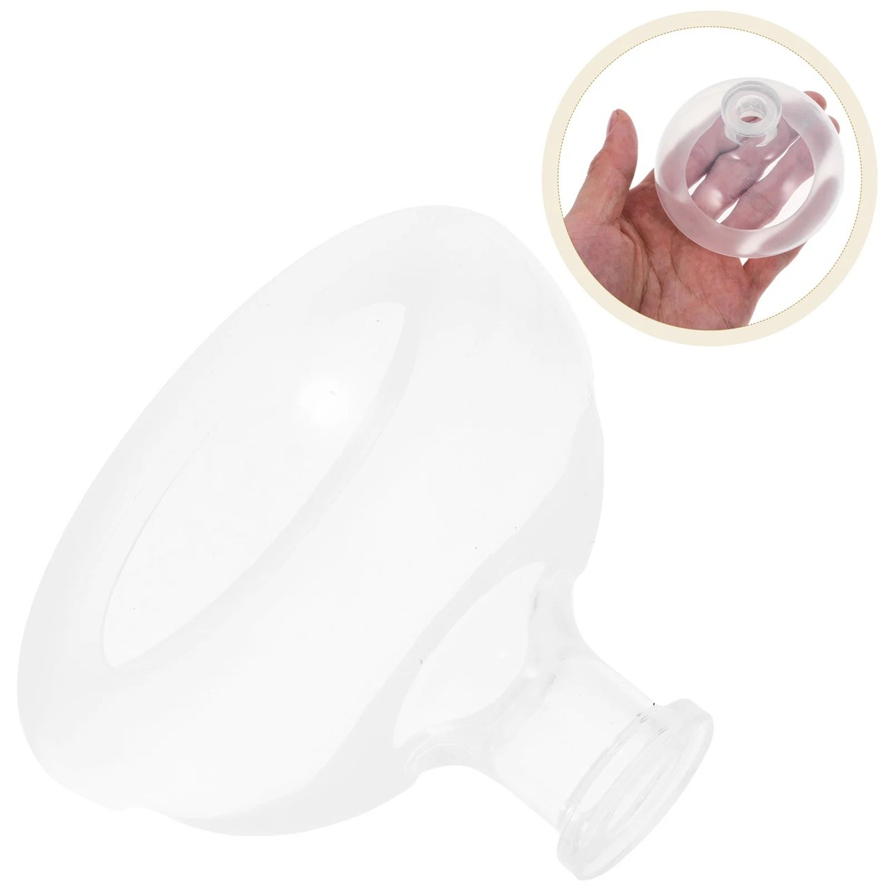 Dispozitiv Terapeutic Sputa, Cupa pentru Terapie Toracica, Dispozitiv de Eructare, pentru Sugari si Copii, 7.5 x 6 cm, din Silicon, Transparent [1]