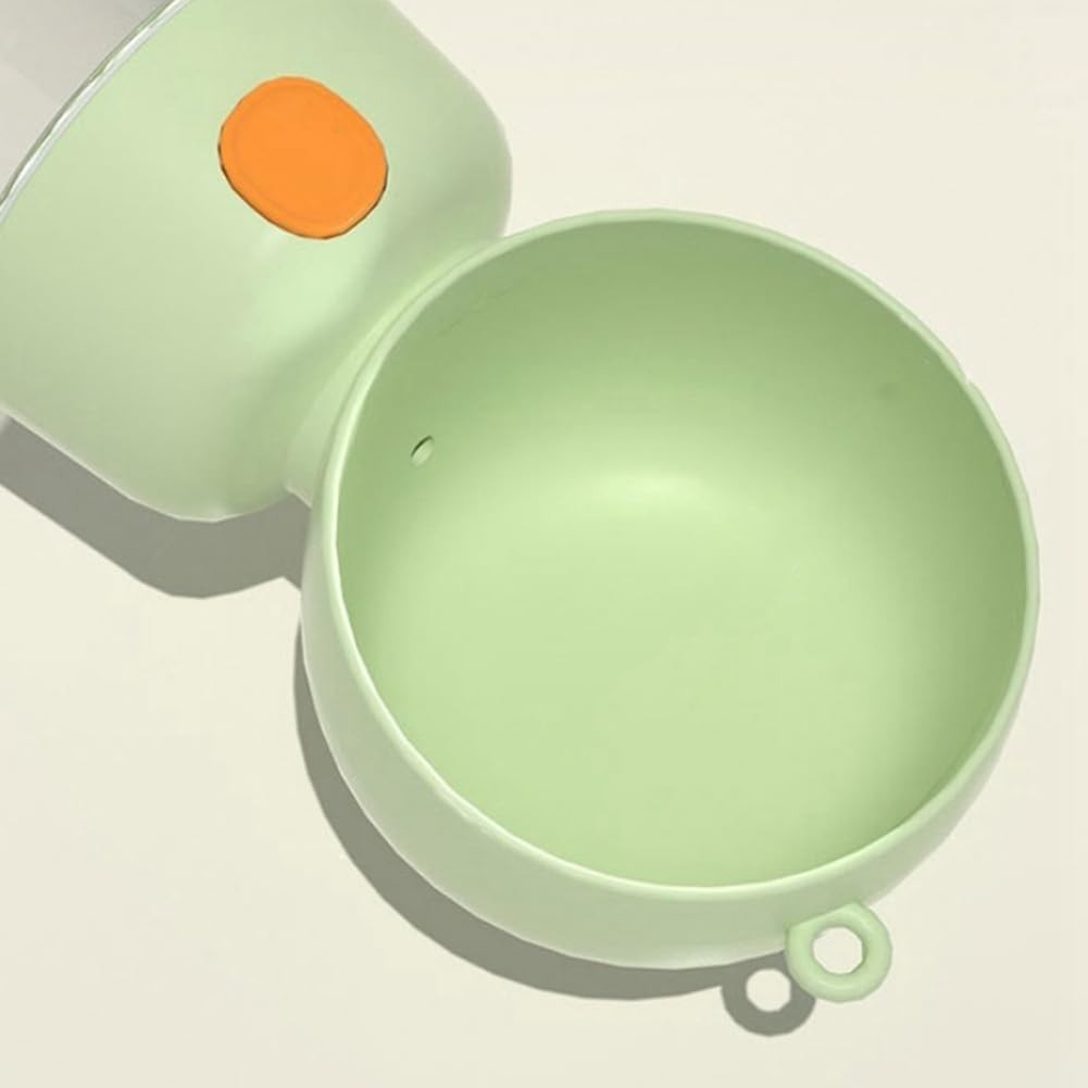 Sticla Animale, Portabila, pentru Hrana si Apa, din ABS, 400 ml/182 ml, 25.5 x 8 x 9 cm, Verde [2]