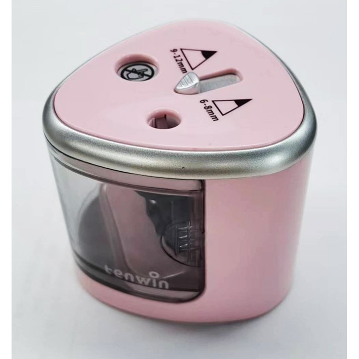 Ascutitoare Electrica cu 2 Gauri, Gri, Baterii 4 x AA (neincluse), 7.5 x 7.5 x 7.5 cm, Roz [4]