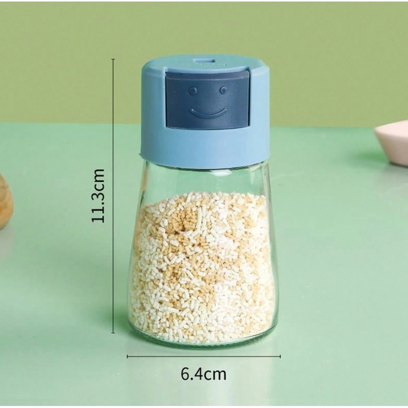 Dozator Condimente, din Stilca, 180 ml, Rezistenta la Umidiate, 11.3 x 6.4 cm, Masura 5g, Albastru [2]