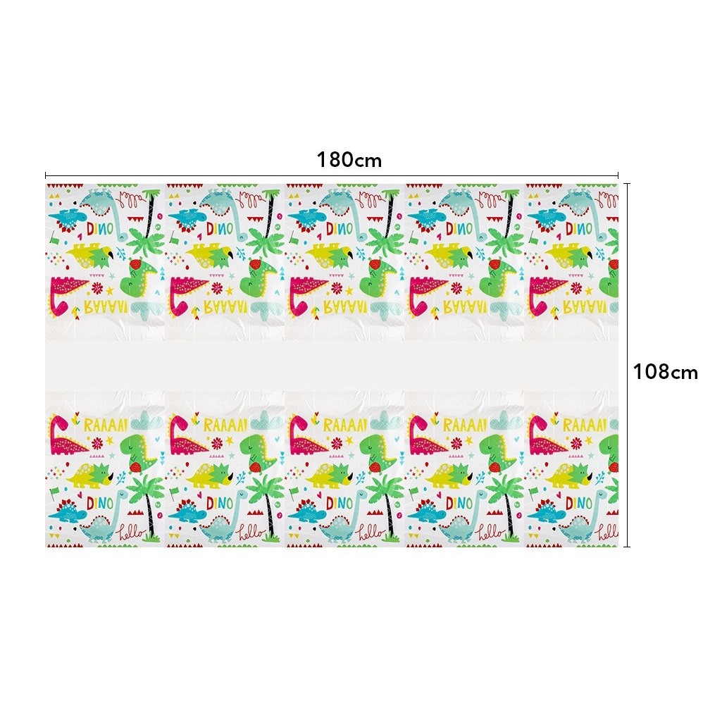 Fata de Masa Dreptunghiulara, Colectia Dino Park, 180 x 108 cm, din PE, Anti-pete, Impermeabila, Multicolor [1]