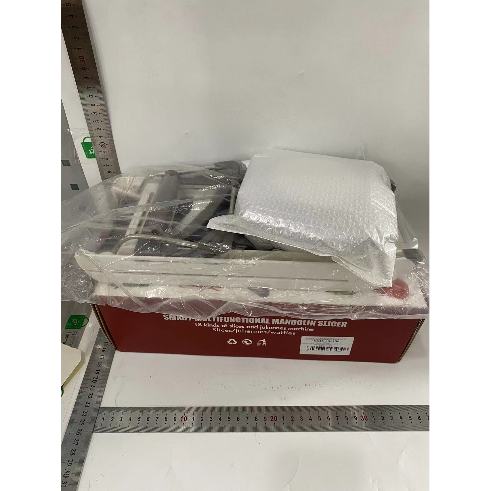 Feliator Manual Multifunctional, Usor de Folosit, pentru Legume, Fructe, Razatoare, Otel Inoxidabil, Accesoriu Bucatarie, 39 x 11.5 x 12.5 cm Alb [7]