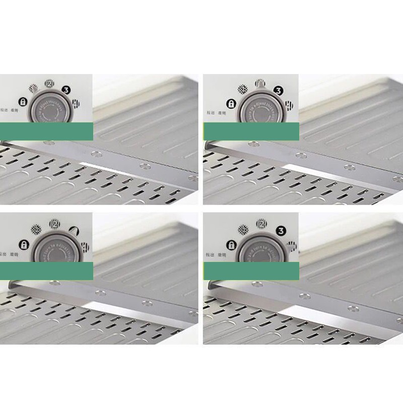 Feliator Manual Multifunctional, Usor de Folosit, pentru Legume, Fructe, Razatoare, Otel Inoxidabil, Accesoriu Bucatarie, 39 x 11.5 x 12.5 cm Alb [5]