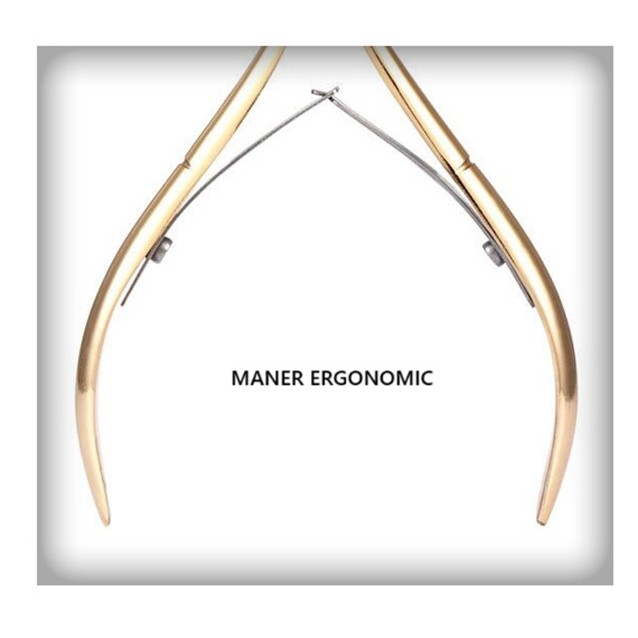 Cleste pentru Unghii si Cuticule, din Otel Inoxidabil, Protectie Varf, 17 x 7 x 2 cm, Auriu [2]